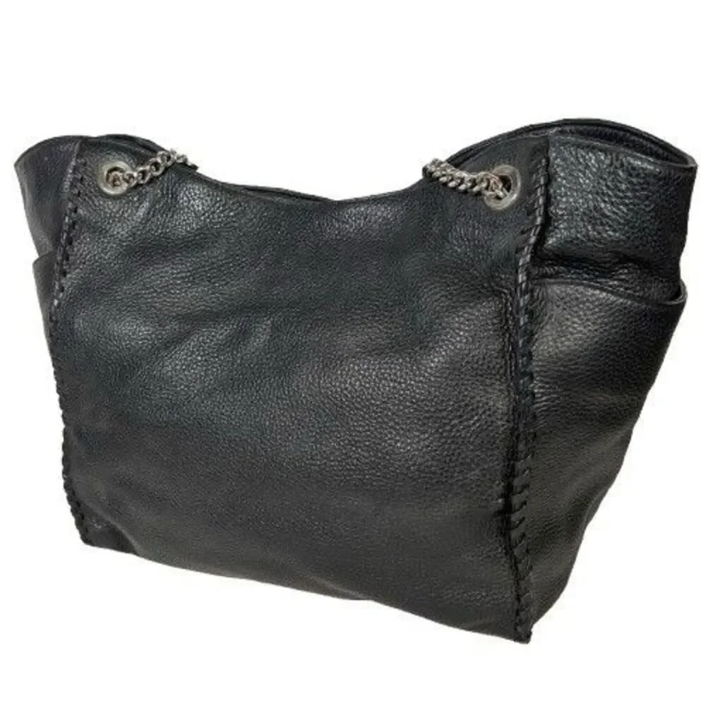 Michael Kors Whipped Chelsea Black Leather Tote Hobo Shoulder Bag Purse MRP$528